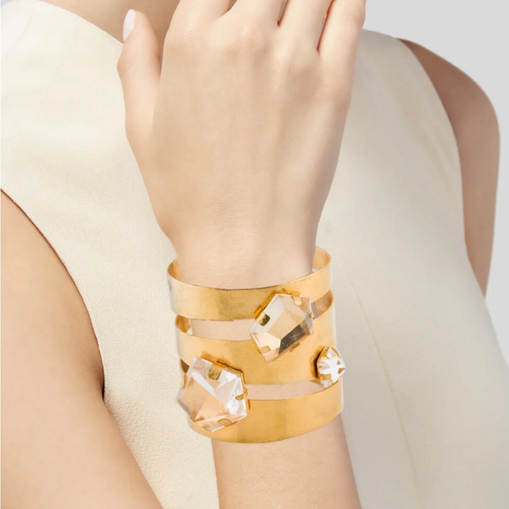 Herve’ Van Der Straeten Geometric Cuff Bracelet